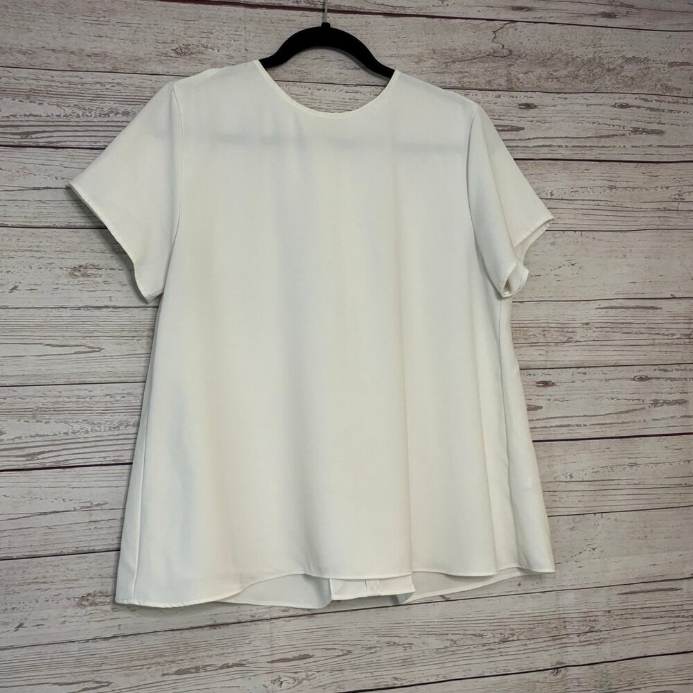 Uniqlo A-Line White Top Sz Med - Picture 2 of 6